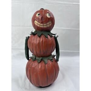 Dept 56 Halloween Folk Art Collection PoliWoggs Pumpkin Snowman Candy American